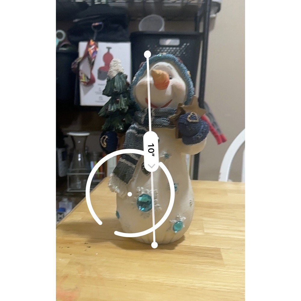 Snowman Christmas Holiday‎ Tabletop Figurine with Tree and Star Decoration - Picture 3 of 9